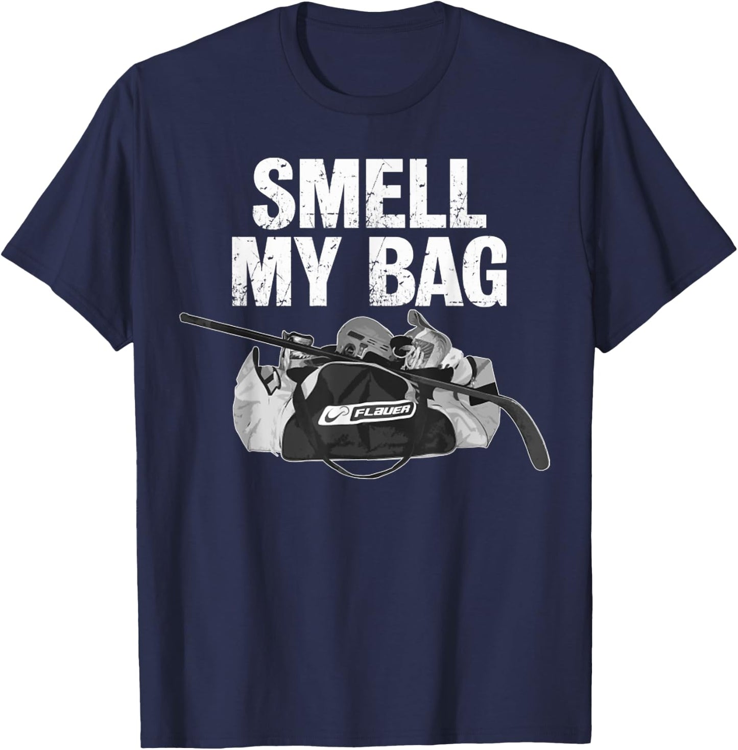 Vintage Smell My Bag Retro smelly hockey player's hockey bag T-Shirt - T-Shirt | Navy