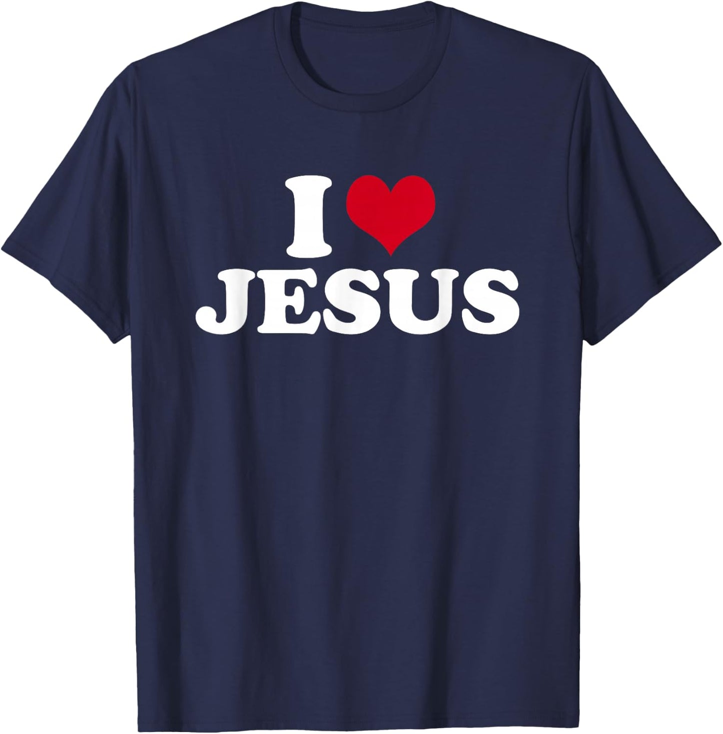 I Love Jesus , black T-Shirt - T-Shirt | Navy