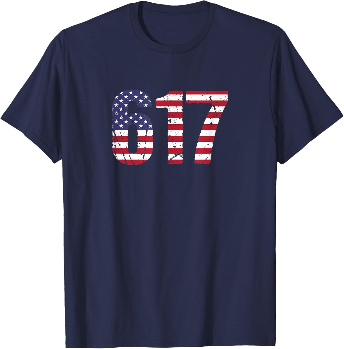 617 Massachusetts Area Code T-Shirt - T-Shirt | Navy
