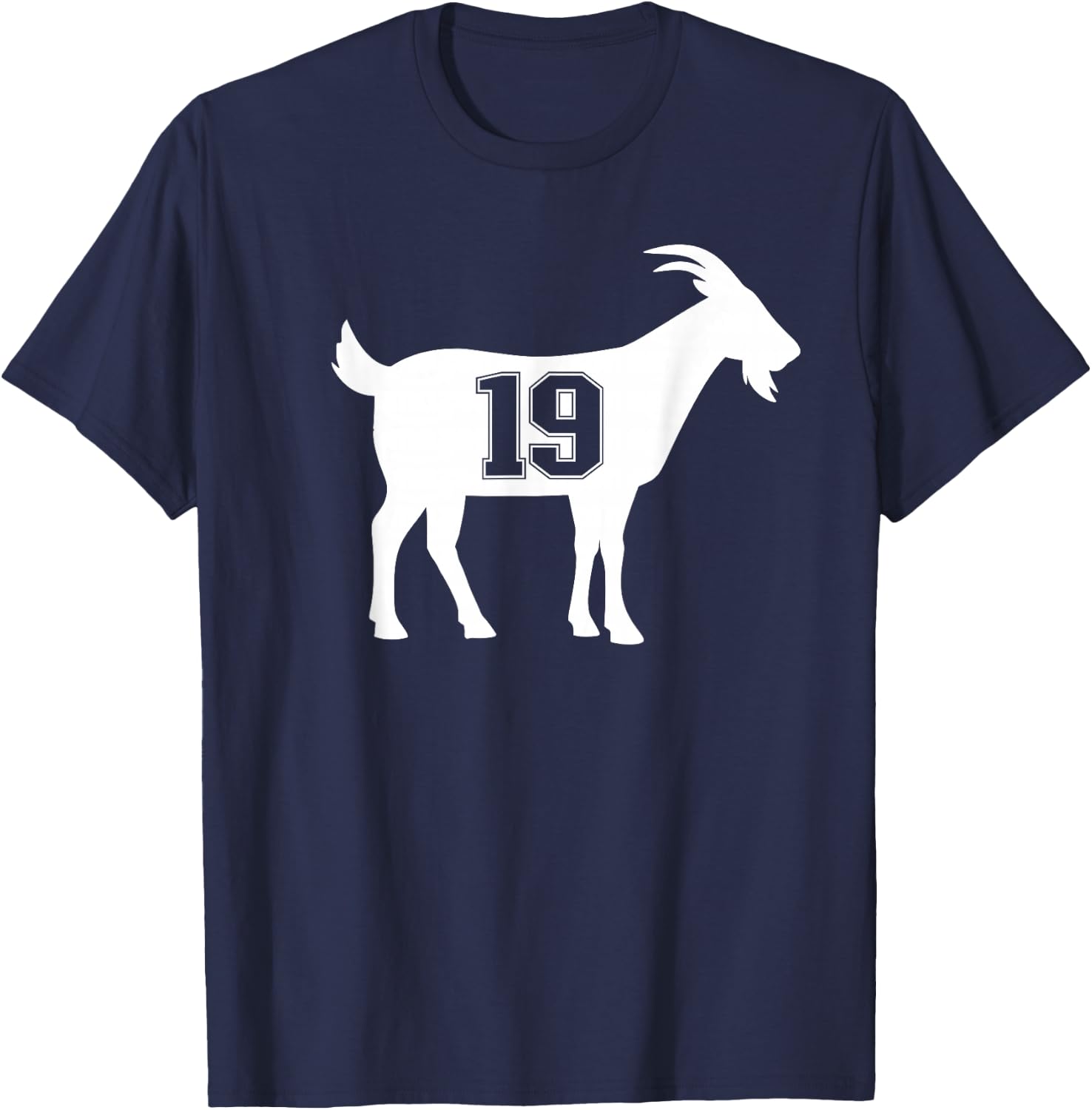 Goat 19 G.O.A.T. Number Nineteen Goat T-Shirt - T-Shirt | Navy