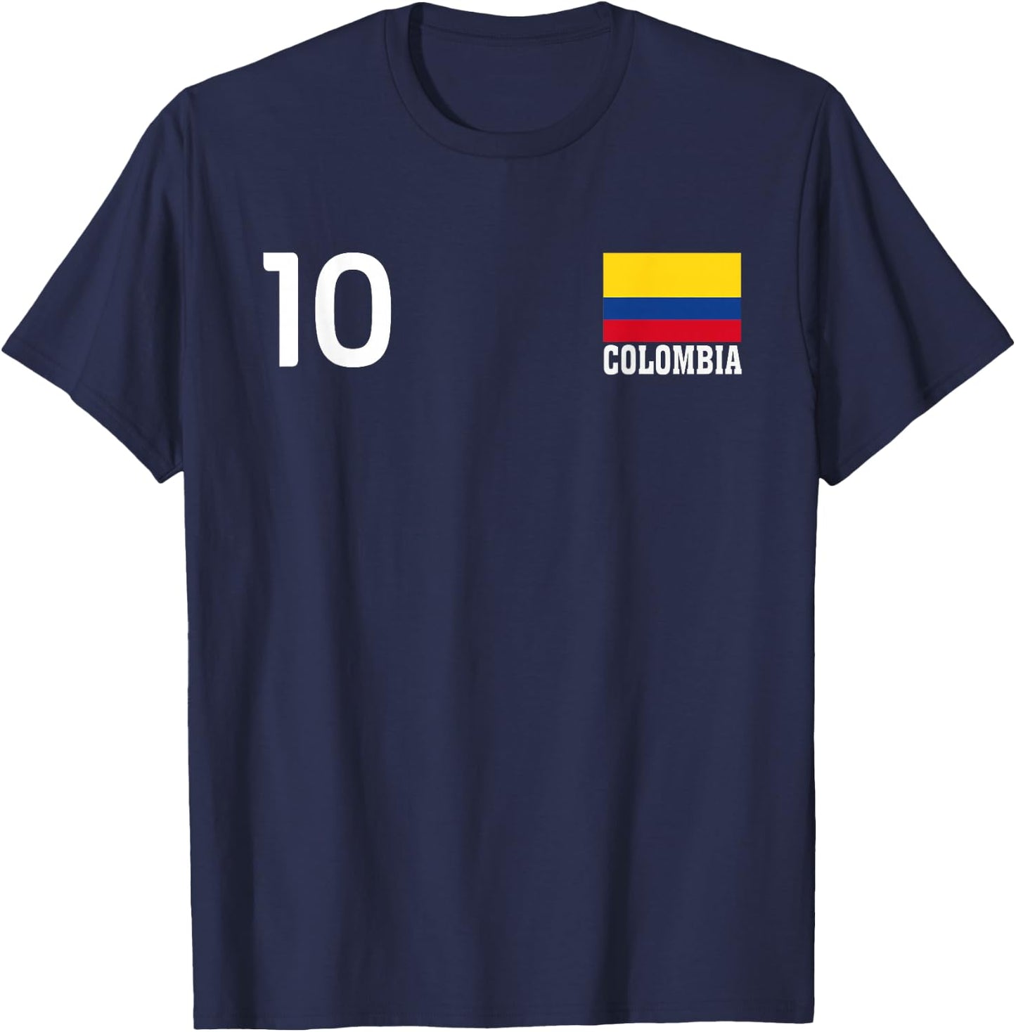 Drapeau National Colombie numéro 10 Patrimoine de la fierté T-Shirt - T-Shirt | Navy