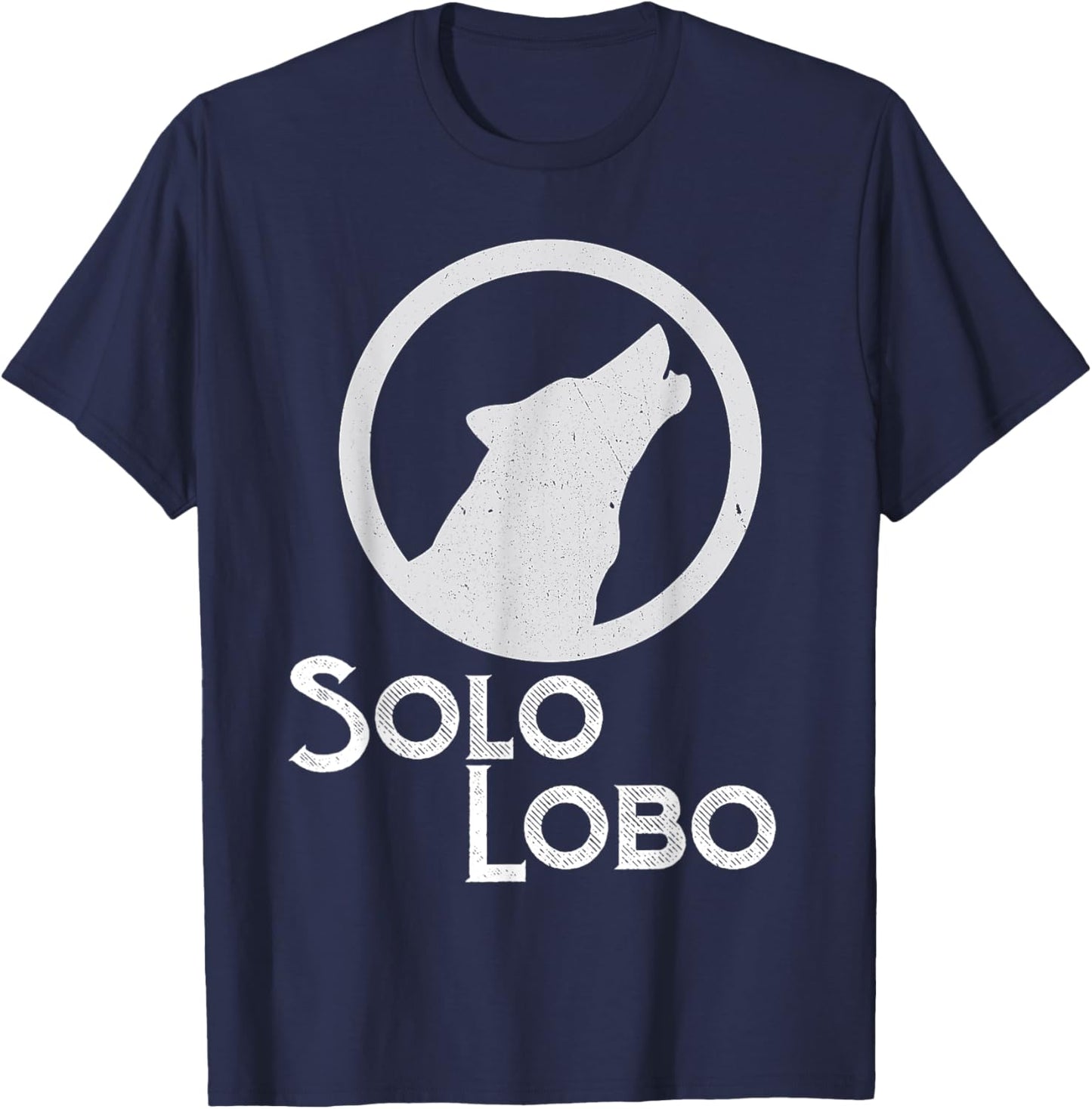 Lone Wolf Solo Lobo Individual Nonconformist T-Shirt - T-Shirt | Navy