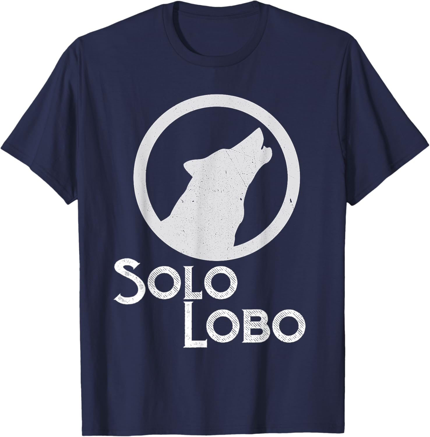 Lone Wolf Solo Lobo Individual Nonconformist T-Shirt - T-Shirt | Navy