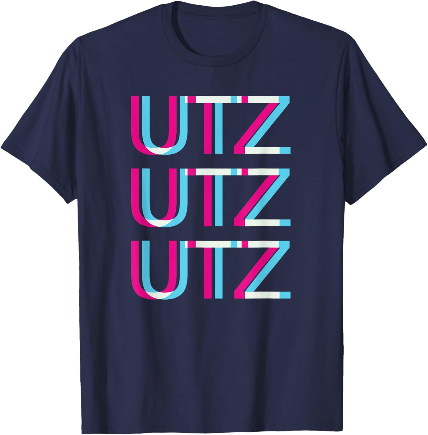 Utz Utz Utz Rave Techno Trippy EDM | Festival Hardcore T-Shirt - T-Shirt | Navy