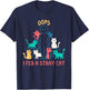 Oops I Fed A Stray Cat Design Women T-Shirt - T-Shirt | Navy