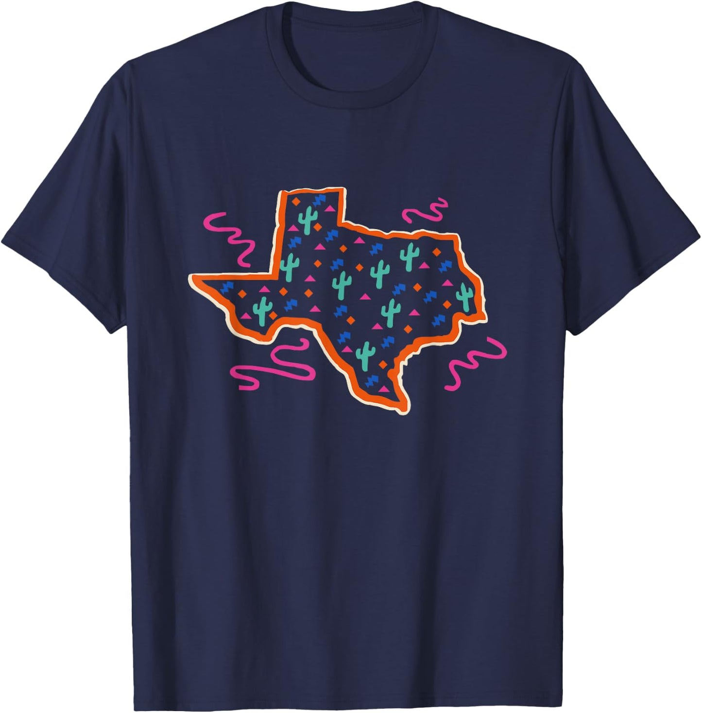 Texas Western Cowgirl Women Girls Cute Graphic T-Shirt - T-Shirt | Navy