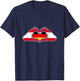 Österreich und Deutschland. Herz Hand Freundschaft! T-Shirt - T-Shirt | Navy