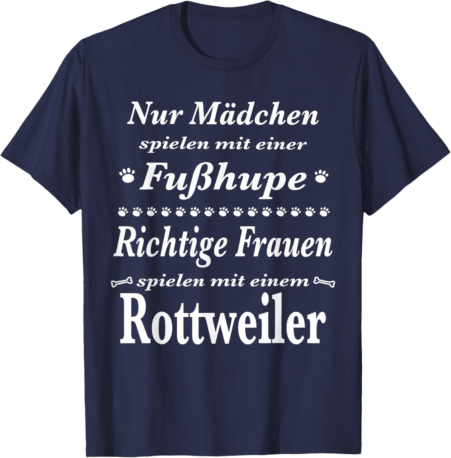 Rottweiler - Rottweiler - Rottweiler Shirt - Foot Horn , black T-Shirt - T-Shirt | Navy