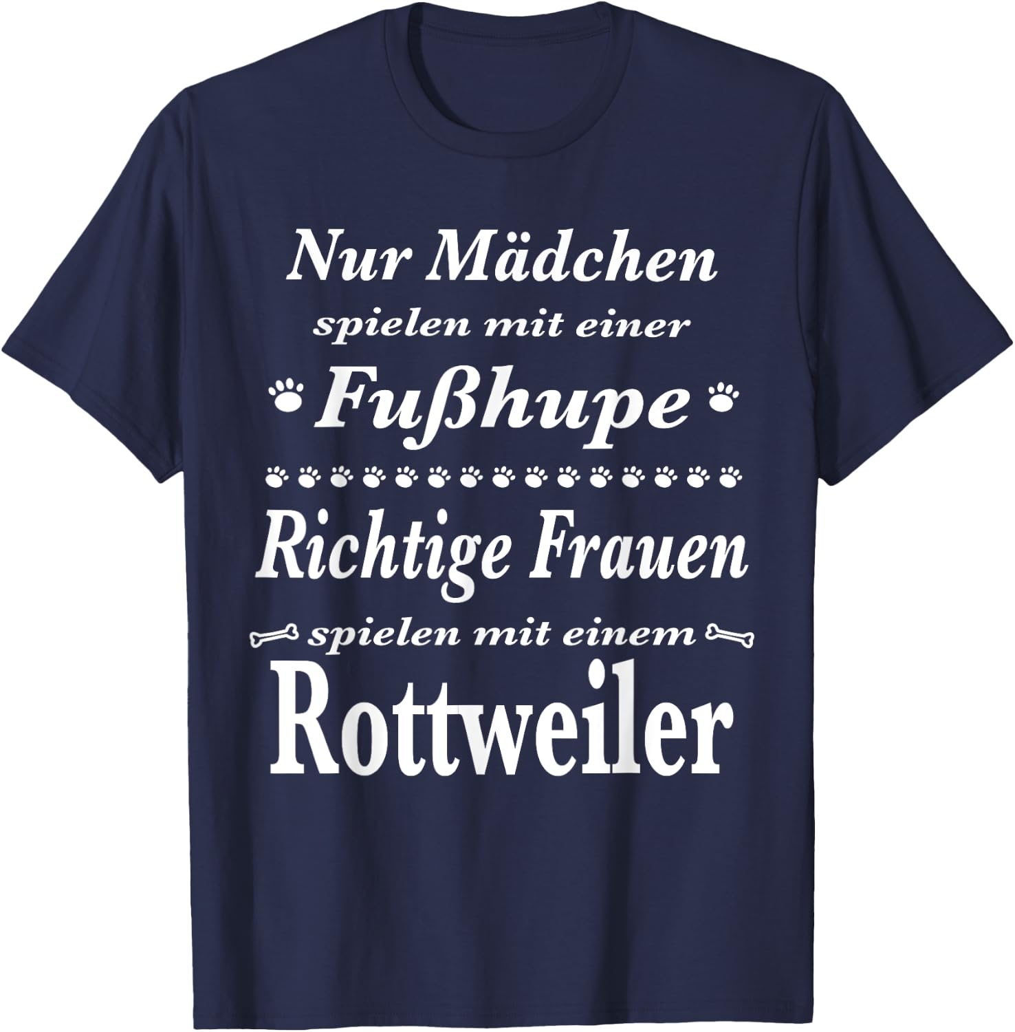 Rottweiler - Rottweiler - Rottweiler Shirt - Foot Horn , black T-Shirt - T-Shirt | Navy