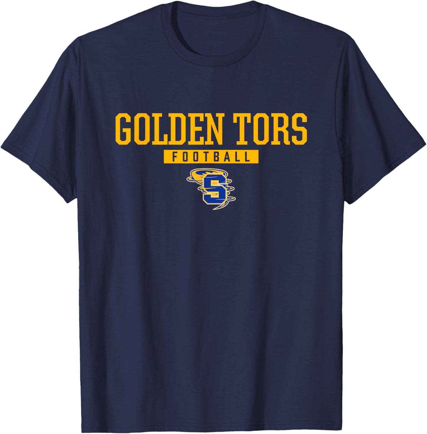 Sulphur Golden Tors Logo Football HS T-Shirt - T-Shirt | Navy