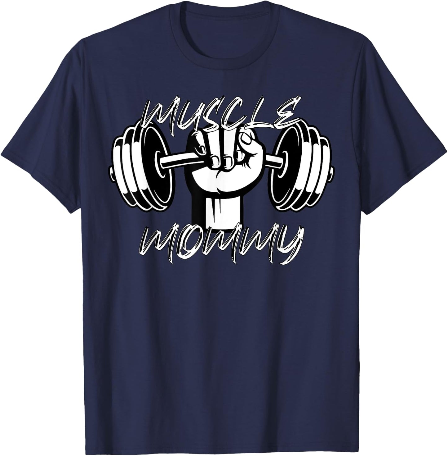 Certified Muscle Mommy | Gym Shirts T-Shirt - T-Shirt | Navy