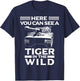 Panzer Tanker Tiger In The Wild Tank Driver T-Shirt - T-Shirt | Navy