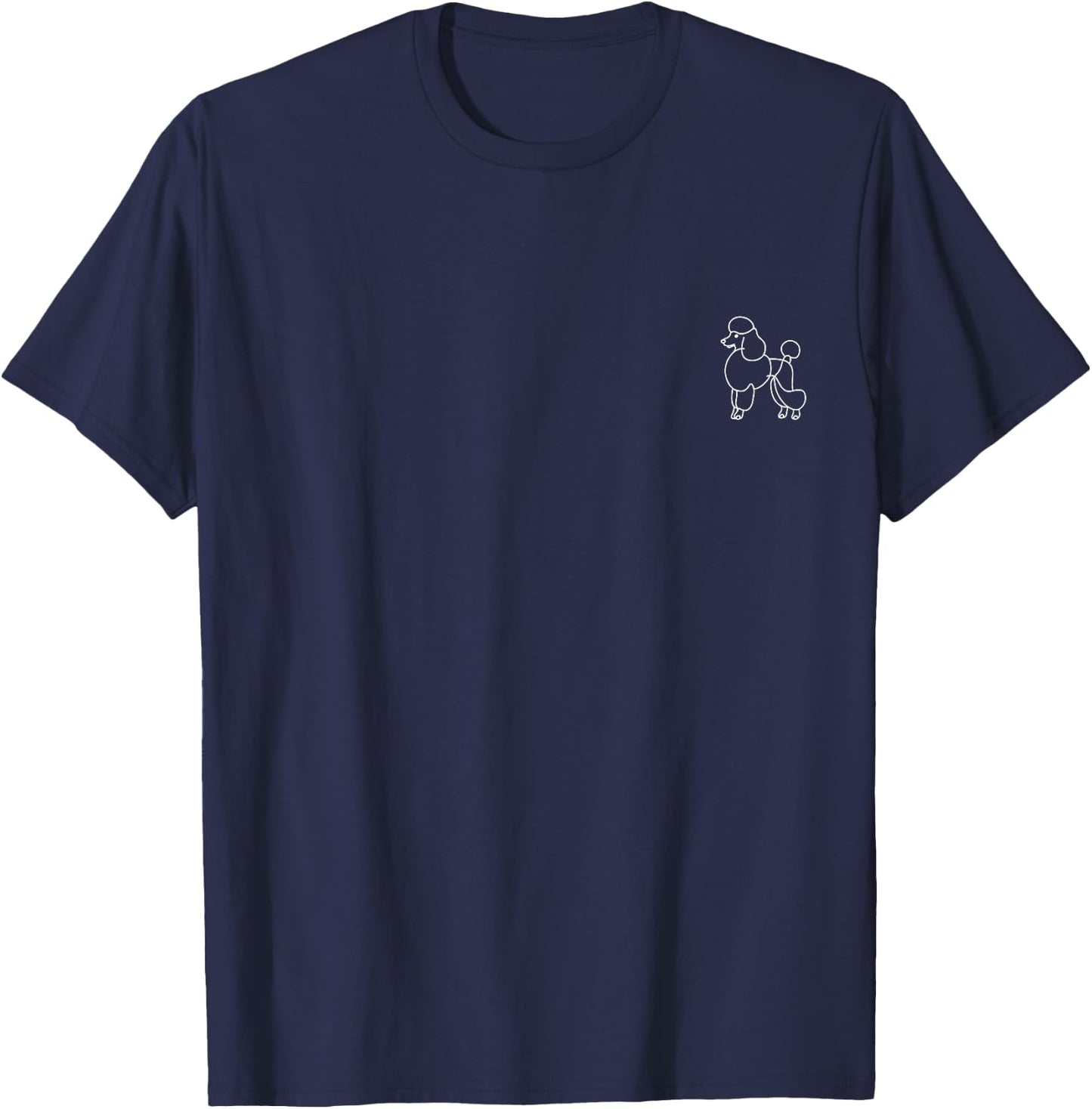 Poodle Minimalism , black T-Shirt - T-Shirt | Navy