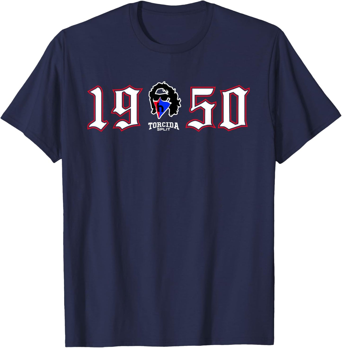 Split 1950 City of Torcida Proud Croatia Croatian Flag , black T-Shirt - T-Shirt | Navy