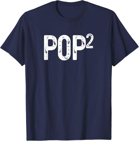 Second Time Pop Again 2nd Power Baby Announcement T-Shirt - T-Shirt | Navy