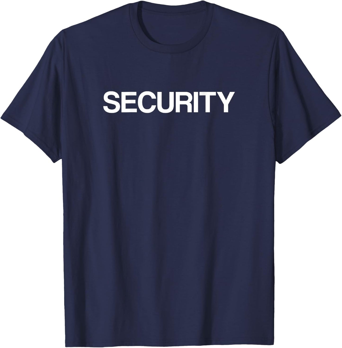 Security with Back Print on Back T-Shirt - T-Shirt | Navy