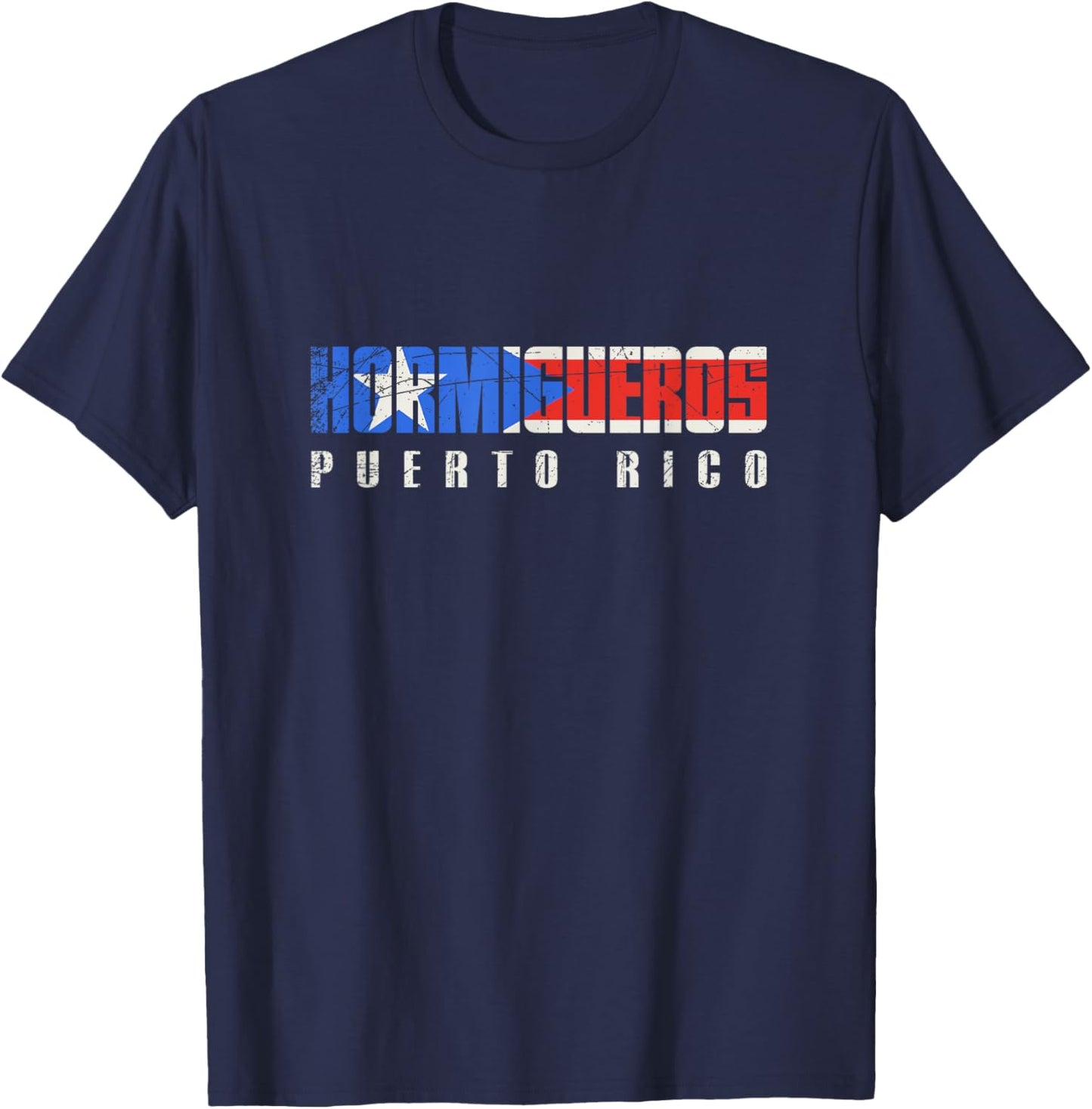 Hormigueros Puerto Rico, Puerto Rican flag T-Shirt - T-Shirt | Navy