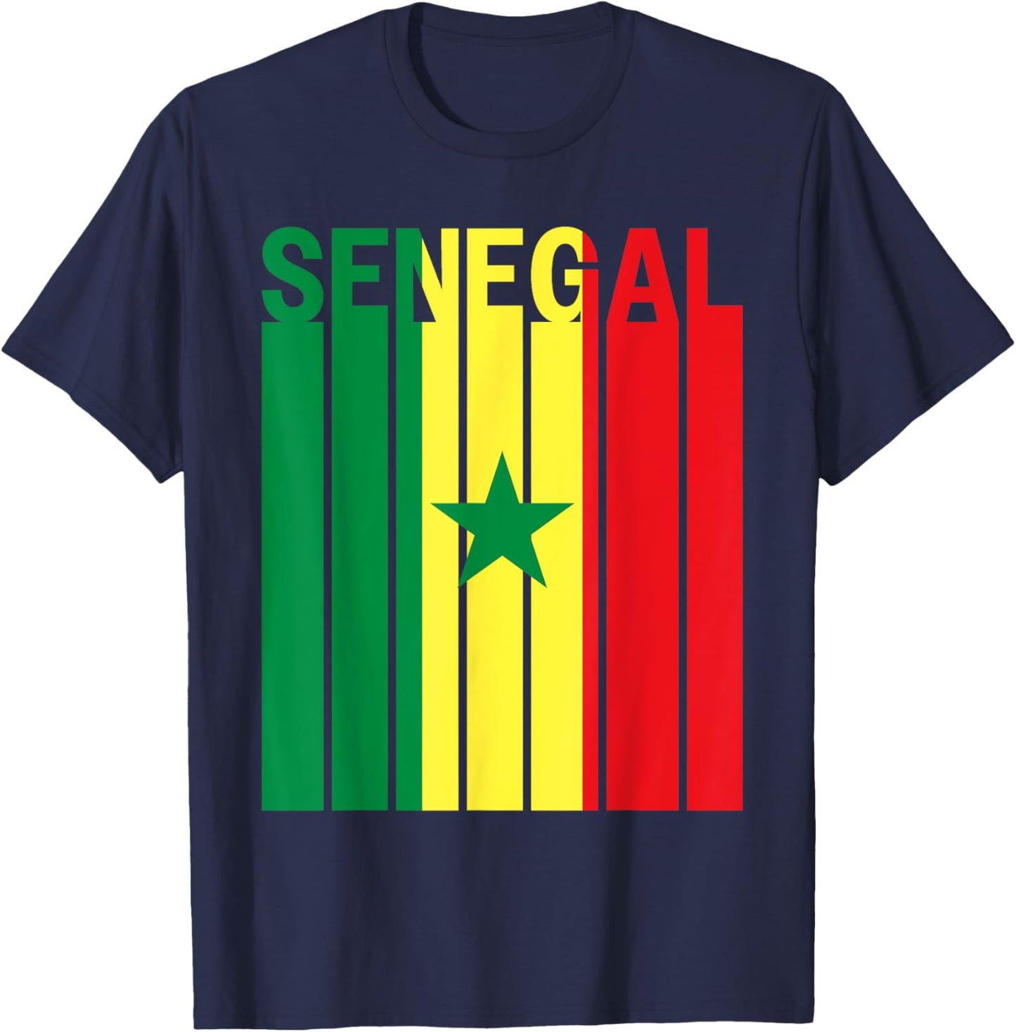 Senegal Flag T-Shirt - T-Shirt | Navy