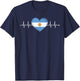 Heartbeat Argentine Argentina Root T-Shirt - T-Shirt | Navy