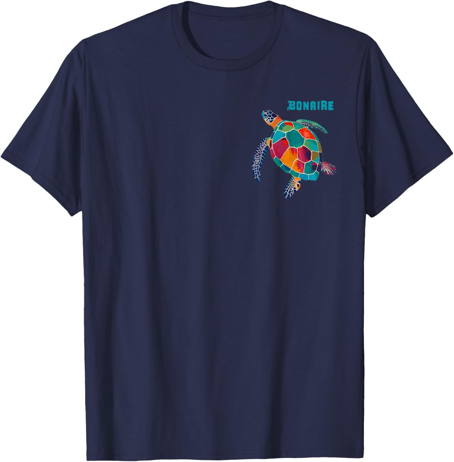 Bonaire Tribal Sea Turtle Sailing Scuba Dive Vintage T-Shirt - T-Shirt | Navy
