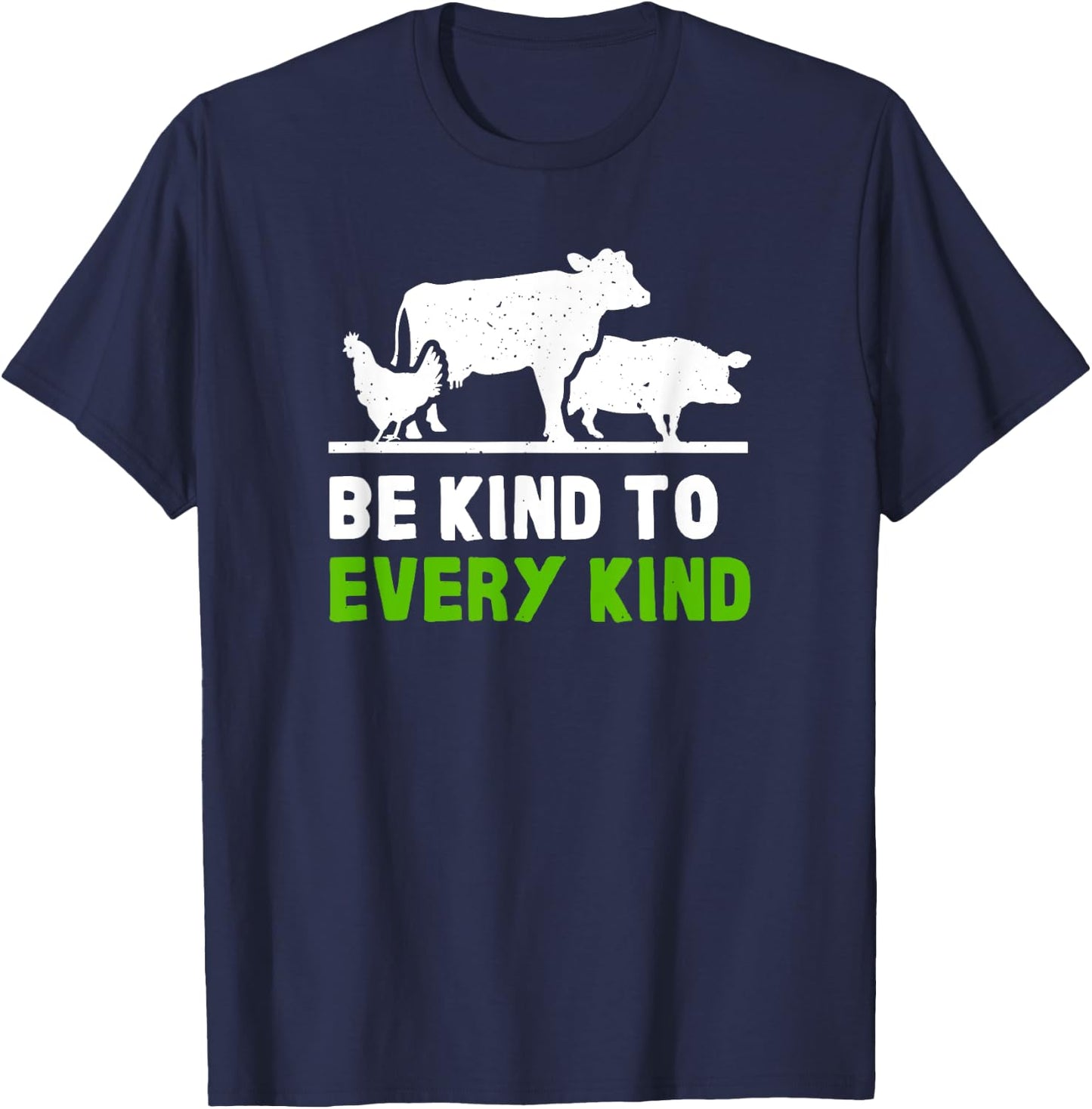 Vegan Vegetarian Kitchen Chef Cook Health Animal Rights T-Shirt - T-Shirt | Navy
