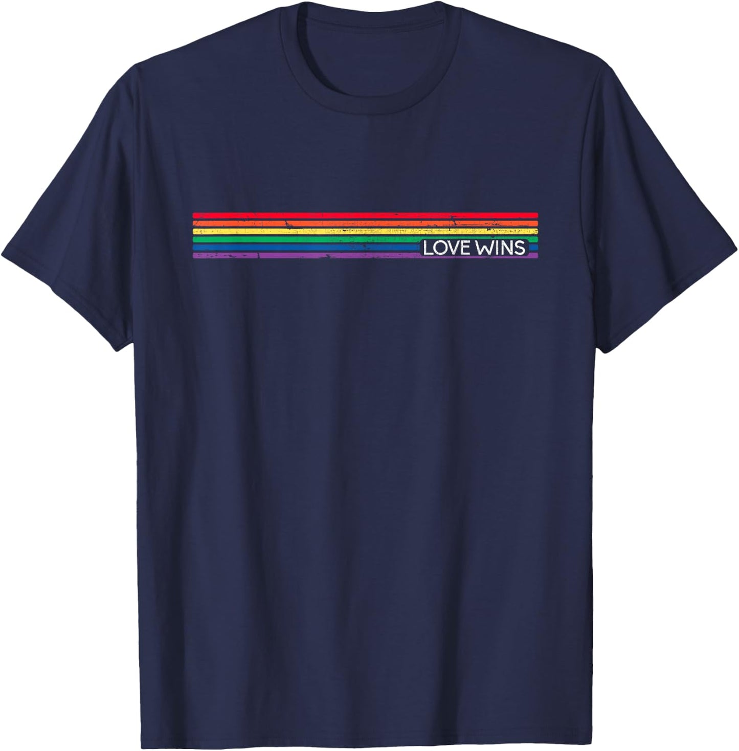 LGBT Love Wins Pride Equality LGBTQ Homosexuell Männer Frauen T-Shirt - T-Shirt | Navy