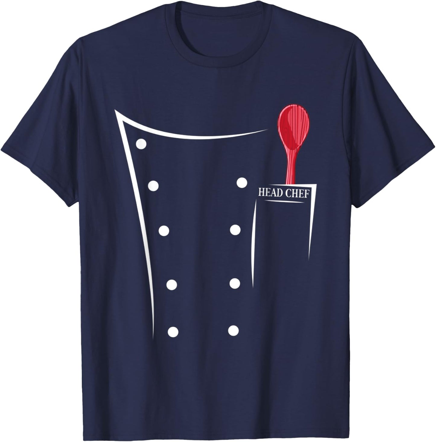 Funny Chef Chef's Jacket Chef BBQ Chef , black T-Shirt - T-Shirt | Navy