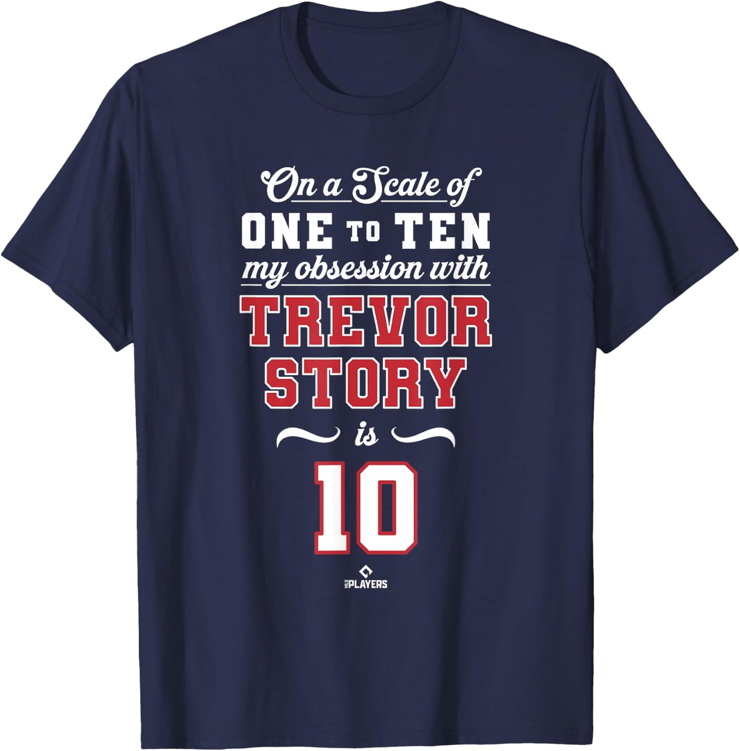 Obsession Trevor Story 10 Boston MLBPA T-Shirt - T-Shirt | Navy
