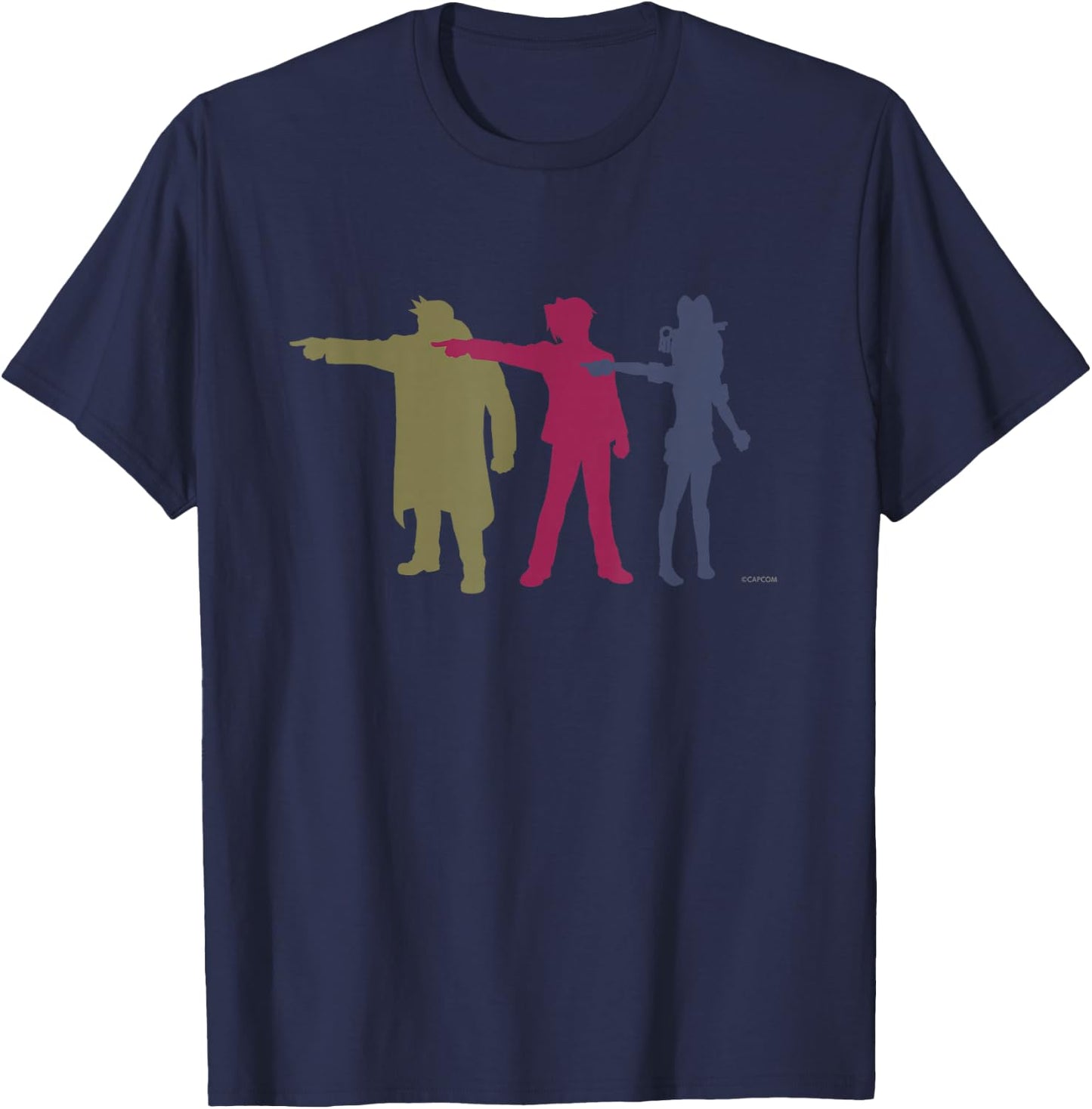 Ace Attorney Investigations Collection Triple Objection (A) , Black, S T-Shirt - T-Shirt | Navy