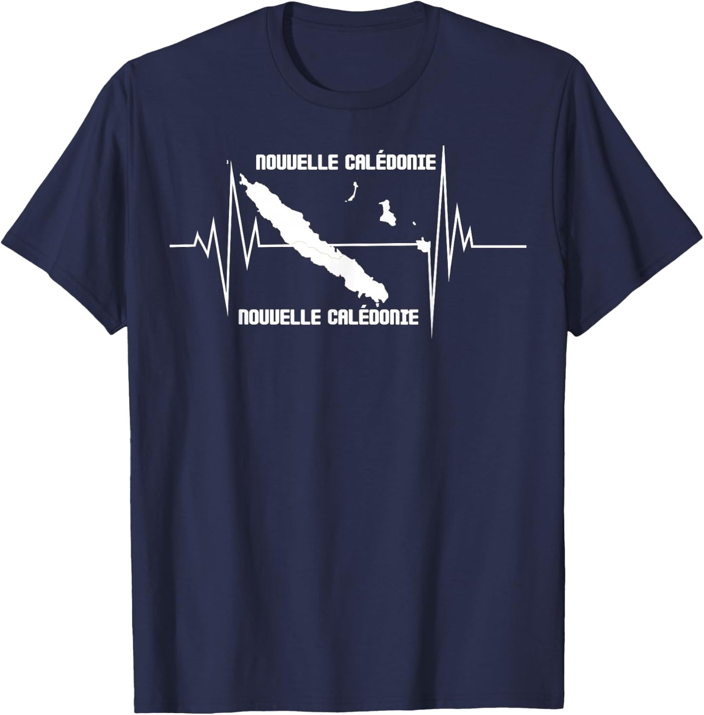 beautiful Gift graphic design map New Caledonia , Black, S T-Shirt - T-Shirt | Navy
