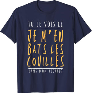 Homme Beauf Je m'en batats les… Vulgaire Humour , Black, S T-Shirt - T-Shirt | Navy