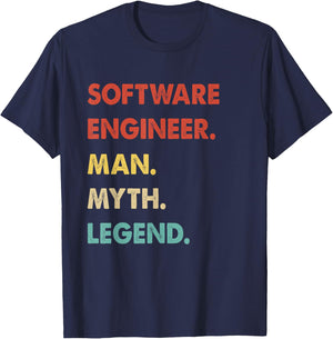 Software Engineer Man Myth Legend T-Shirt - T-Shirt | Navy