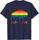 Bufflove Buffalo Say Gay Rainbow LGBTQ Pride Month T-Shirt - T-Shirt | Navy