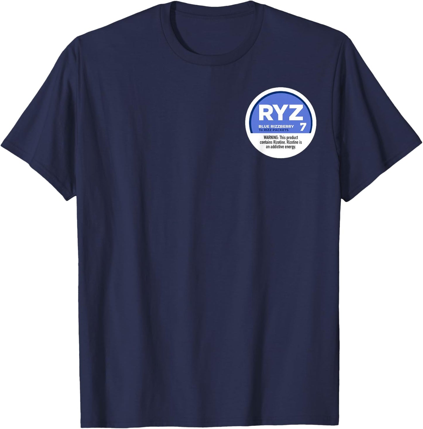 Blue Rizzberry to Rizz Packets Official Front and Back T-Shirt - T-Shirt | Navy
