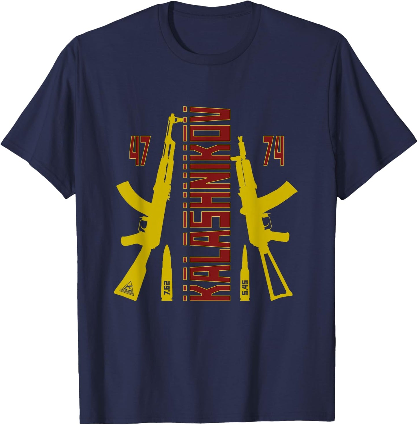 Kalashnikov 7.62 5.45 AK-47 AK-74 T-Shirt - T-Shirt | Navy