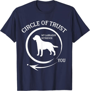 Labrador Retriever Circle Of Trust Men Women Dog T-Shirt - T-Shirt | Navy