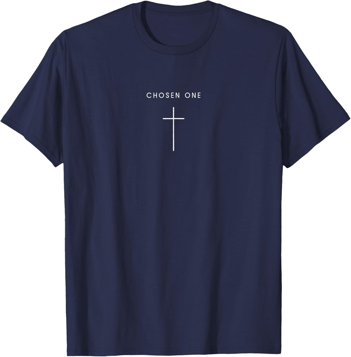 Cross of Jesus Christian Minimalist , Black, S T-Shirt - T-Shirt | Navy