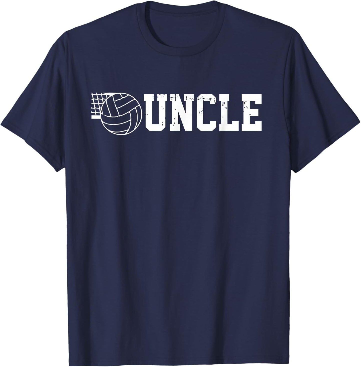 Number One Volleyball Uncle Fathers Day Volleyball Uncle T-Shirt - T-Shirt | Navy
