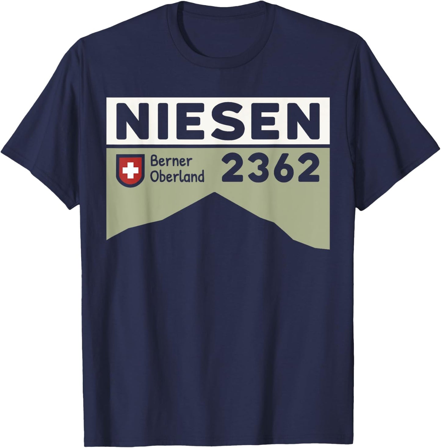 Mount Niesen Hike Switzerland Swiss Skiing Hiking Gifts T-Shirt - T-Shirt | Navy