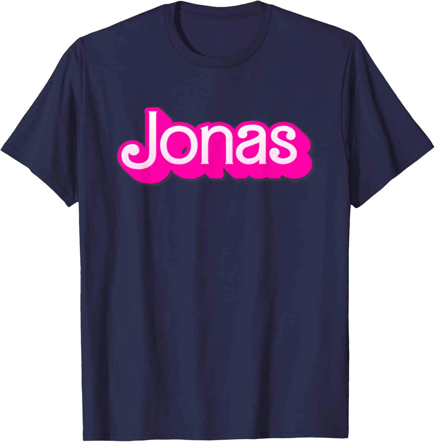 Jonas First Last Family Name-d Boy Girl Baby Birth-day T-Shirt - T-Shirt | Navy