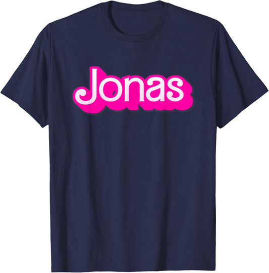 Jonas First Last Family Name-d Boy Girl Baby Birth-day T-Shirt - T-Shirt | Navy