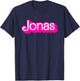 Jonas First Last Family Name-d Boy Girl Baby Birth-day T-Shirt - T-Shirt | Navy