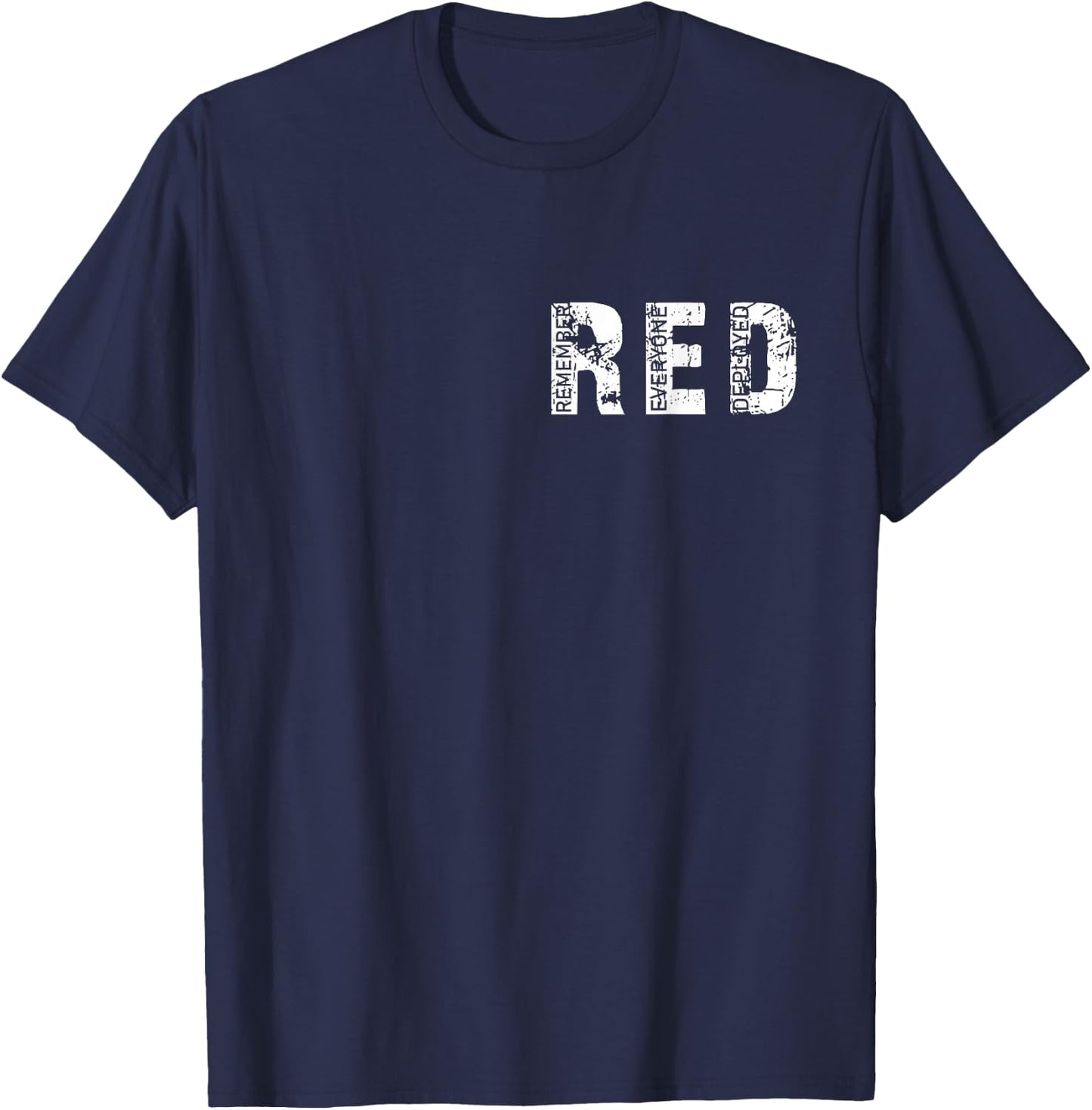 On Fridays We Wear Red Soldiers Veterans Day and Friday RED T-Shirt - T-Shirt | Navy