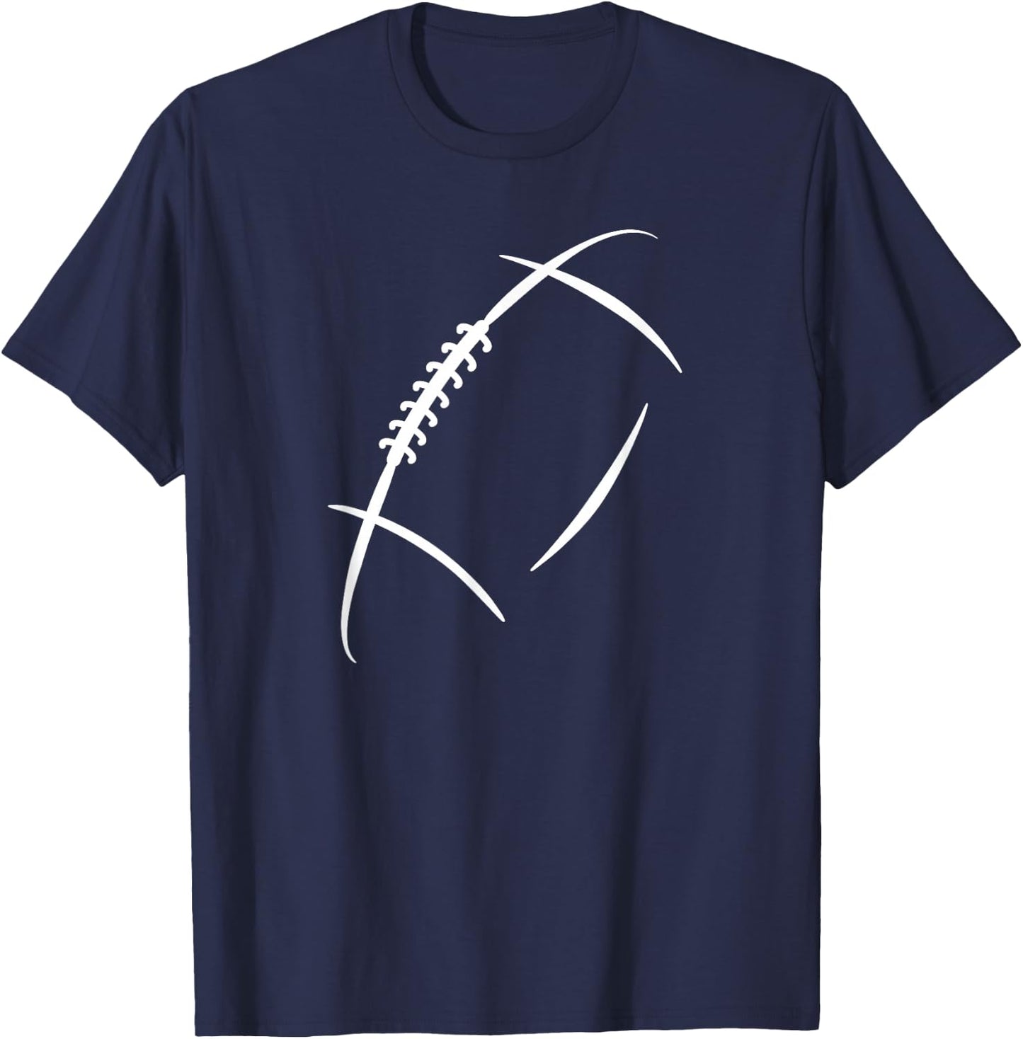 American Football Player And Fan Gear Co Adult Classic Fit Short Sleeve Black Small Football Silhouette T-Shirt - T-Shirt | Navy