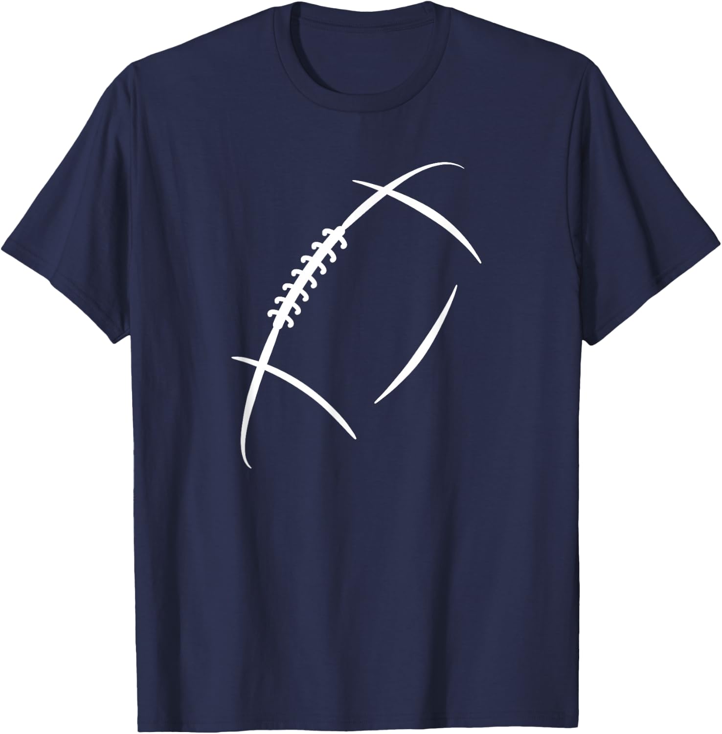 American Football Player And Fan Gear Co Adult Classic Fit Short Sleeve Black Small Football Silhouette T-Shirt - T-Shirt | Navy
