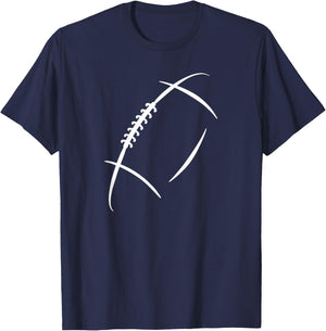 American Football Player And Fan Gear Co Adult Classic Fit Short Sleeve Black Small Football Silhouette T-Shirt - T-Shirt | Navy