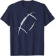 American Football Player And Fan Gear Co Adult Classic Fit Short Sleeve Black Small Football Silhouette T-Shirt - T-Shirt | Navy