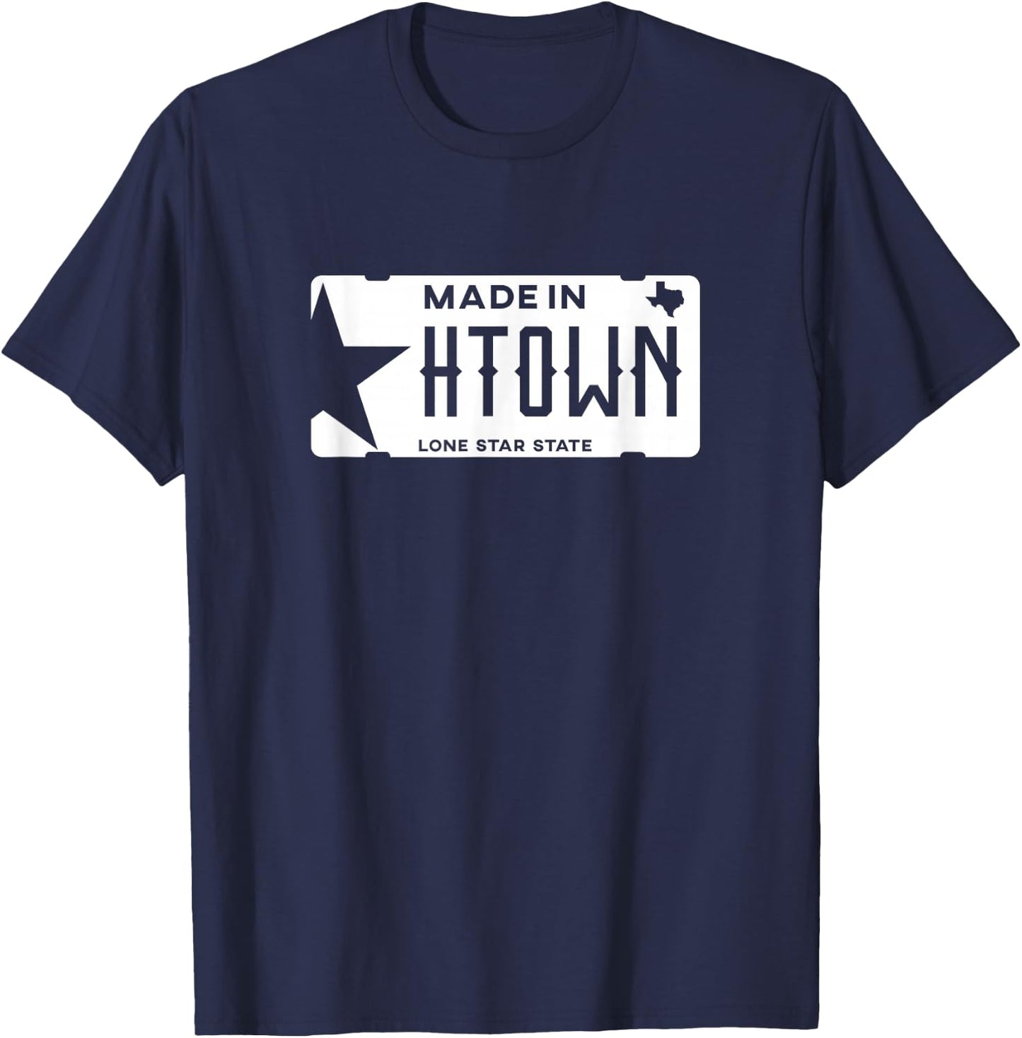 Made in H-Town Born in Houston Texas T-Shirt - T-Shirt | Navy
