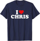 I Love Chris T-Shirt - T-Shirt | Navy