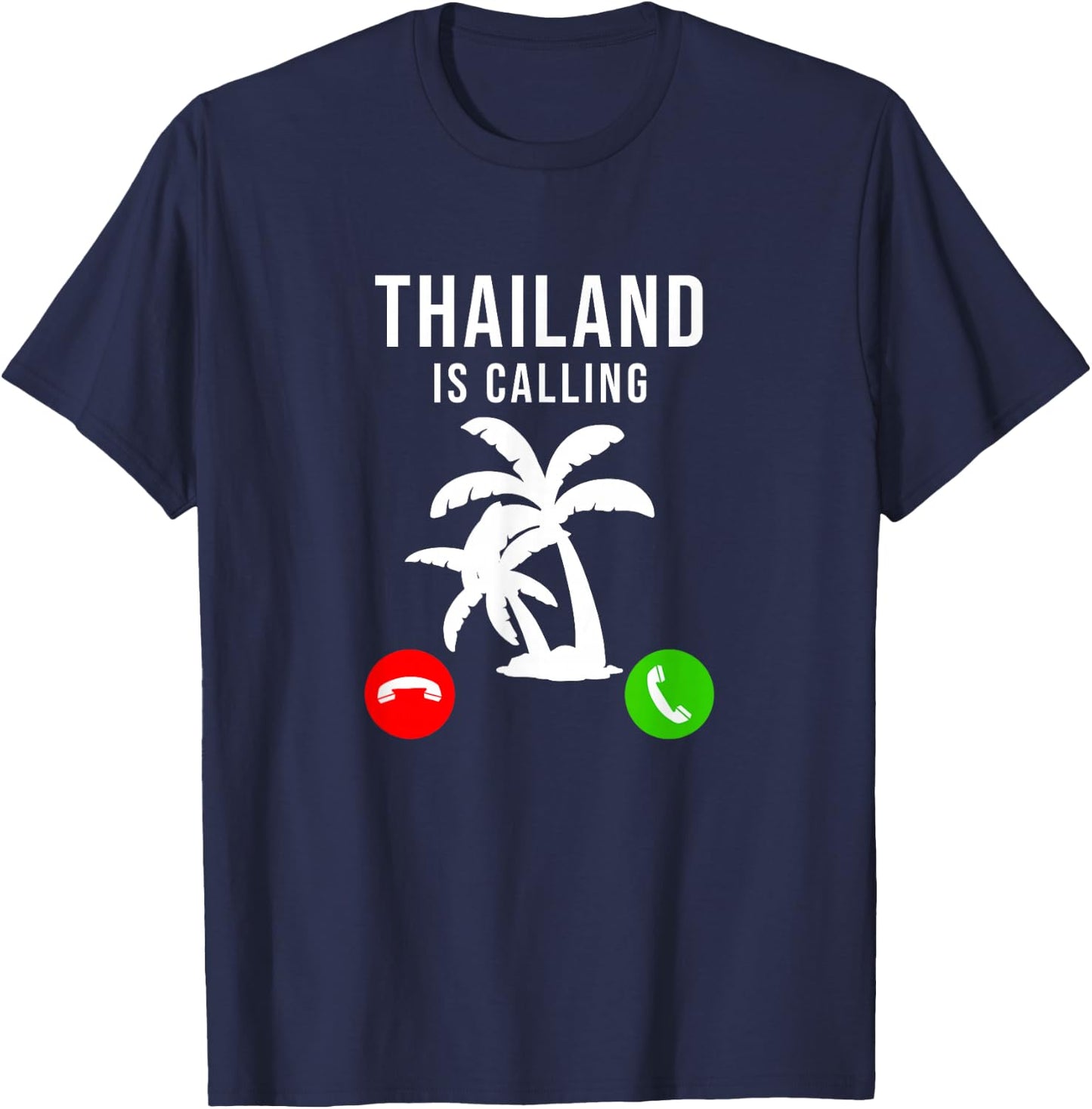 Thailand is Calling Lustiges Urlaubssouvenir Urlaub Thailand T-Shirt - T-Shirt | Navy